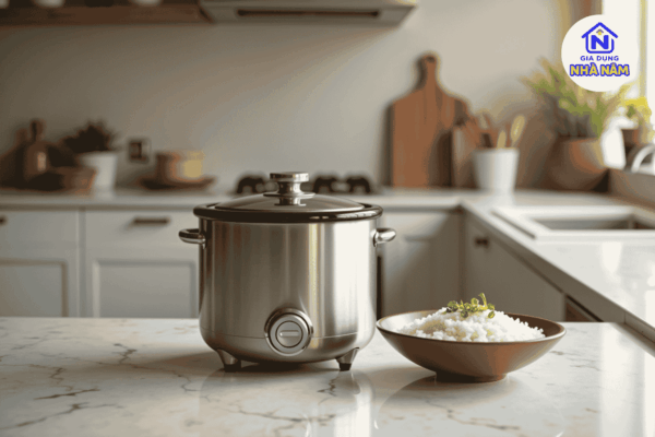 nồi cơm điện mini trong gian bếp nhỏ