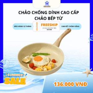 Chảo chống dính cao cấp chảo bếp từ siêu bền đa năng 24cm
