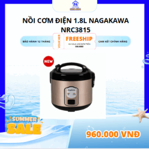 Nồi cơm điện 1.8L Nagakawa NRC3815