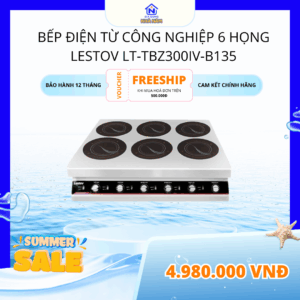 BẾP ĐIỆN TỪ CÔNG NGHIỆP 6 HỌNG LESTOV LT-TBZ300IV-B135