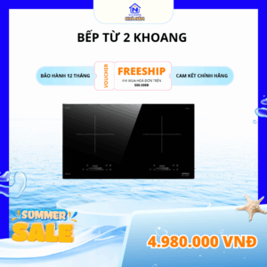 Bếp từ 2 vùng nấu